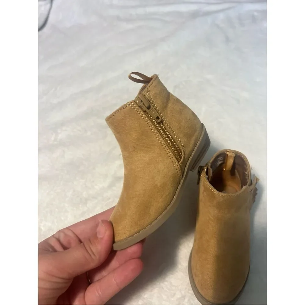 Old Navy Brown Fringe Boots Girls Boots Toddler Size 5 Zipper Sides